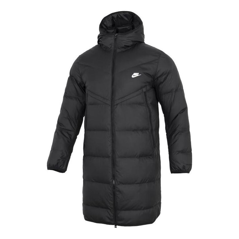 Nike hooded puffer long coat 'Black' DV1134-010 - 1