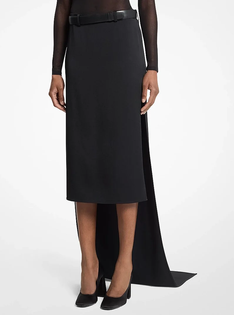 Satin Skirt With Train - 1