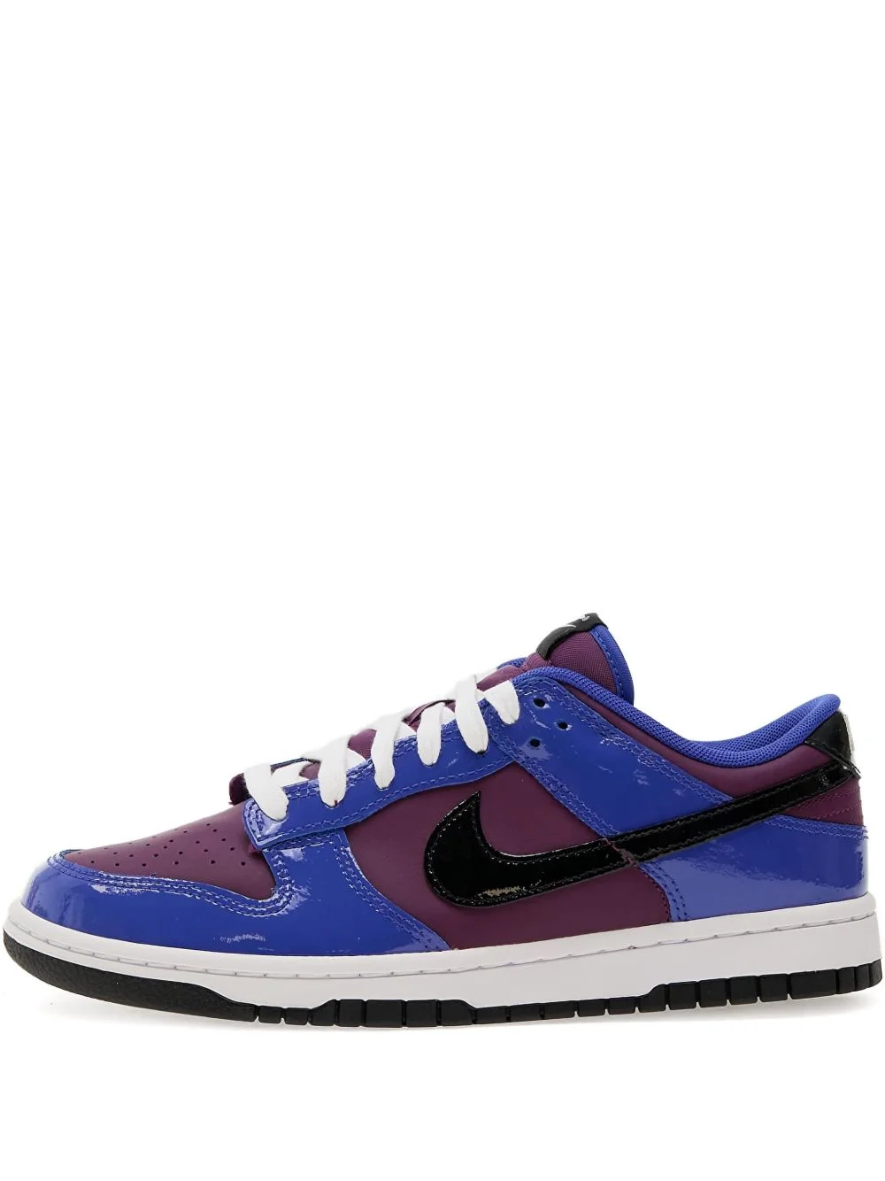 leather lace-up sneakers - 1
