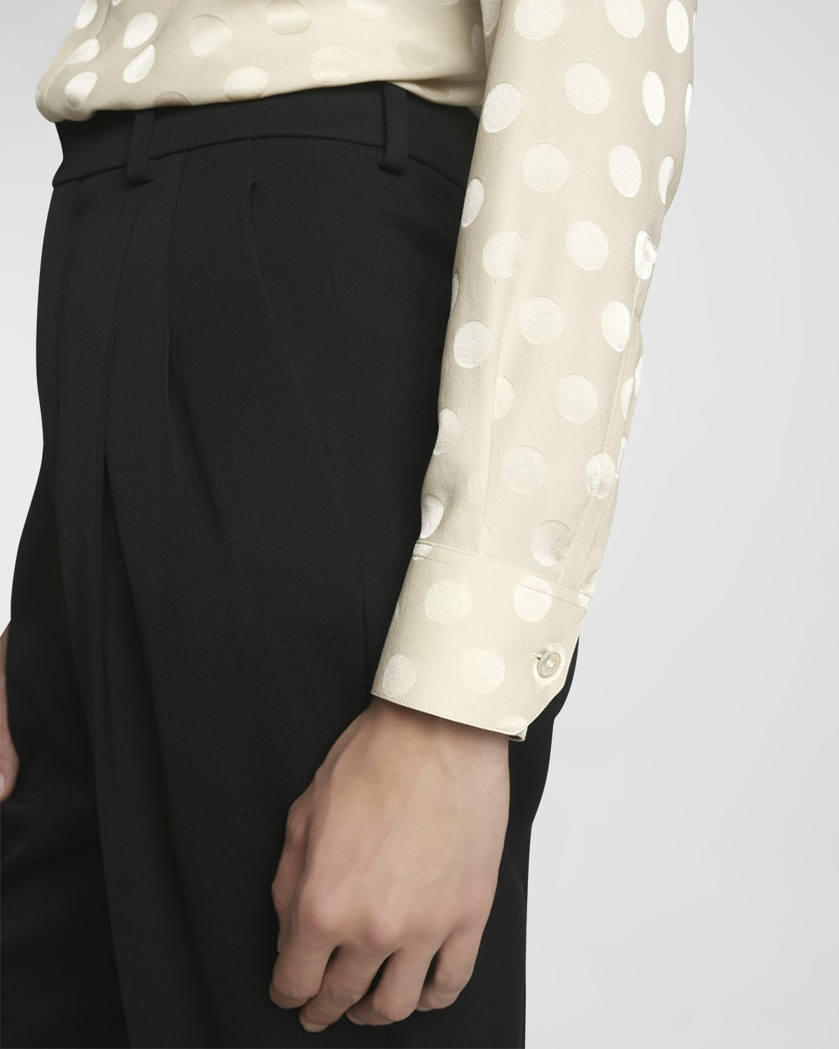 Men's Polka Dot Jacquard Dress Shirt - 6