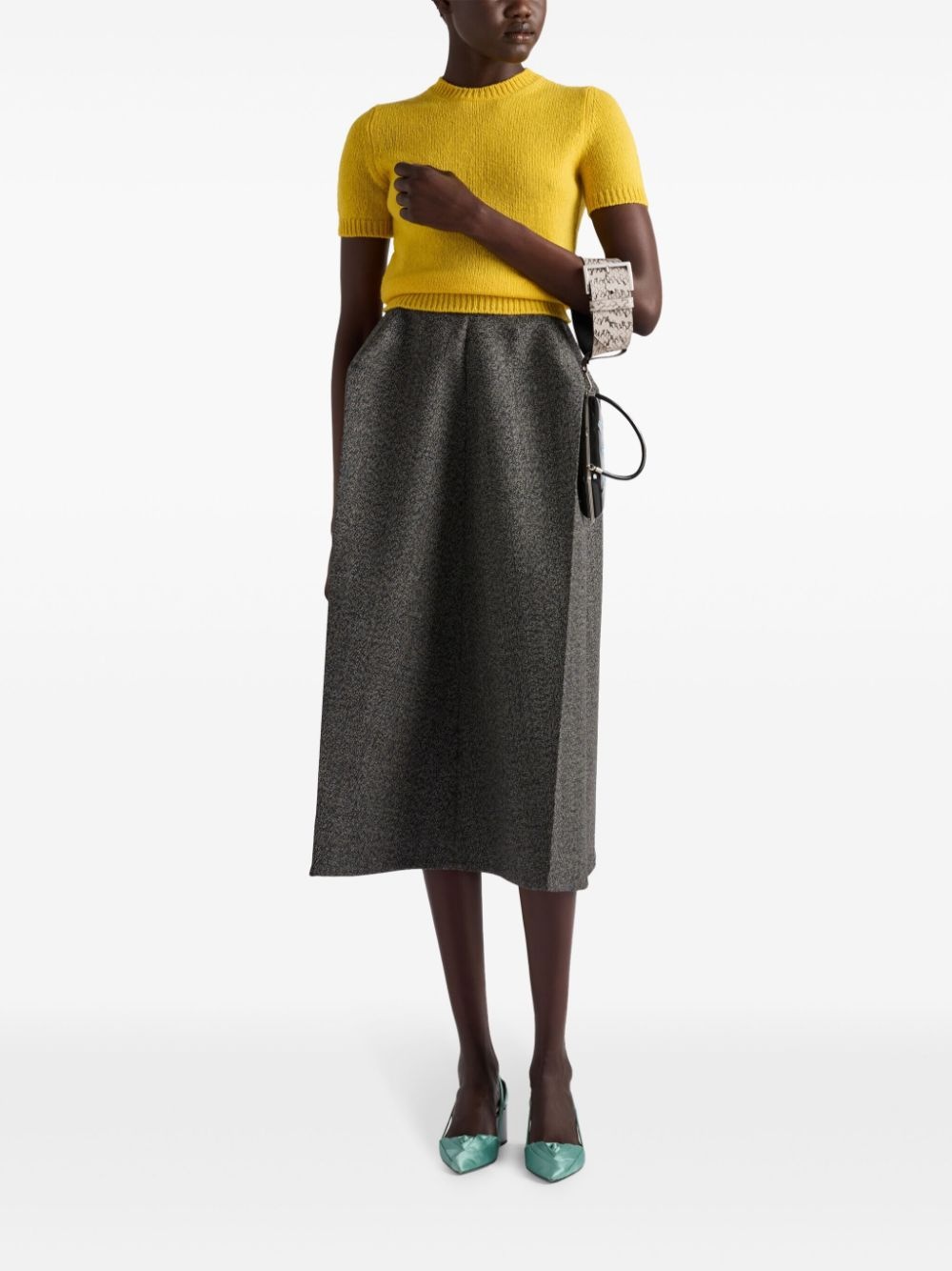 Mouliné midi skirt - 2