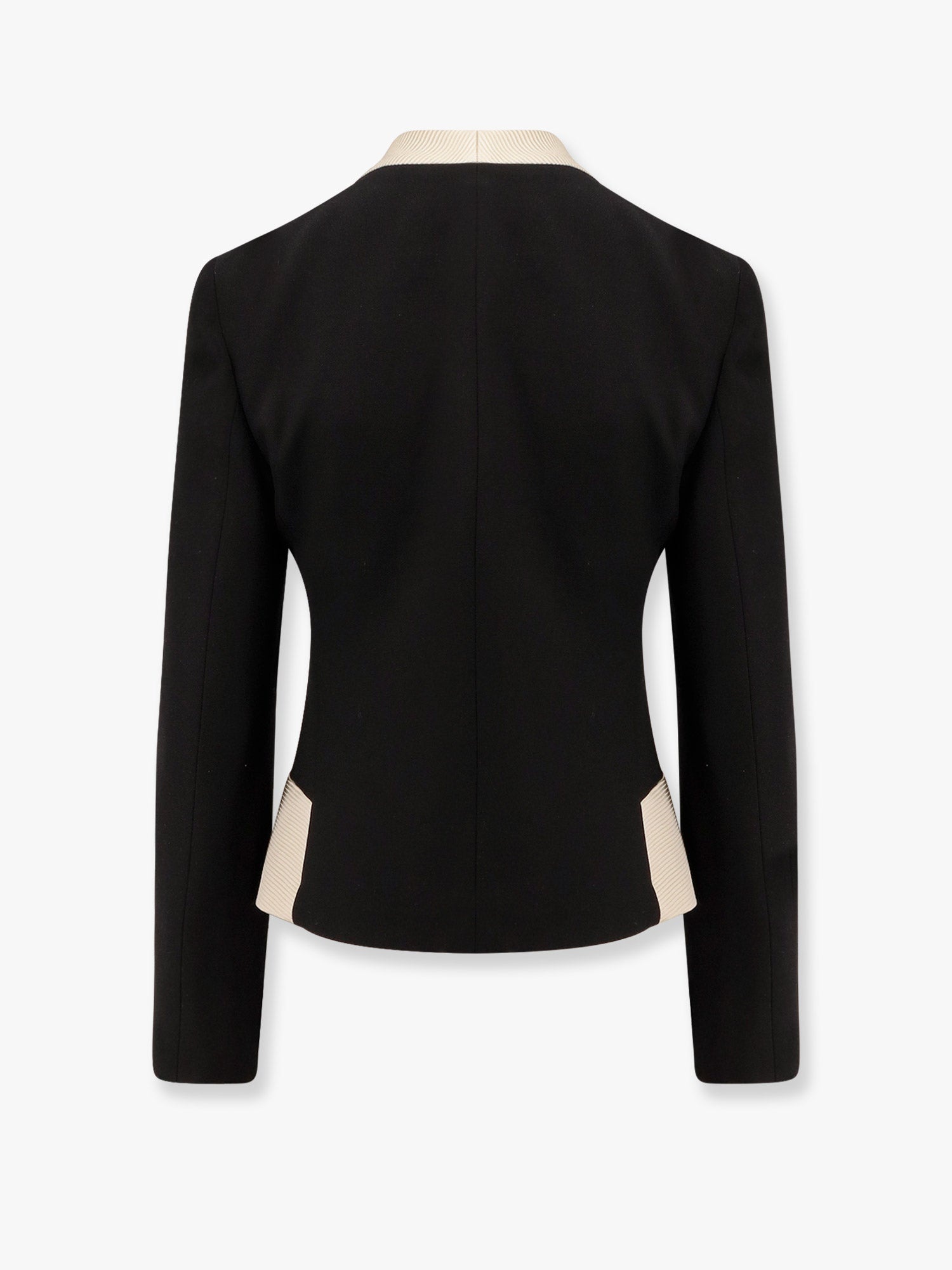 Valentino Crepe Couture Blazer With Ottoman Plastron And Bows With Sequins - 4