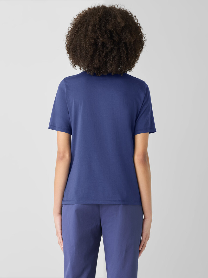 Organic Pima Cotton Jersey Round Neck Tee 4