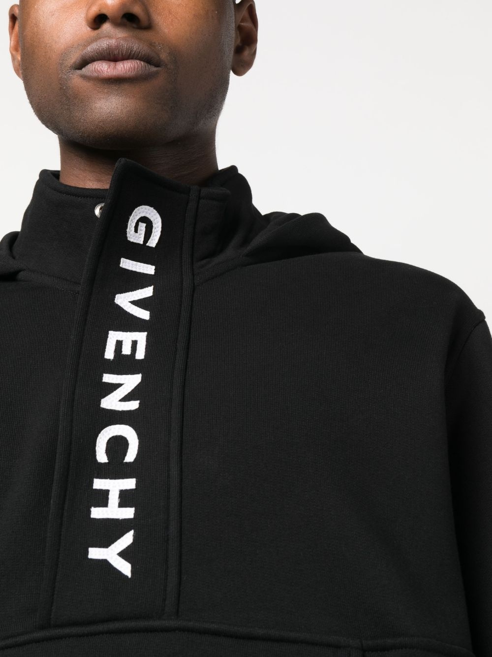 logo-print cotton hoodie sweatshirt - 5