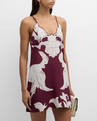 Valentino Baroque Sleeveless Mini Dress outlook