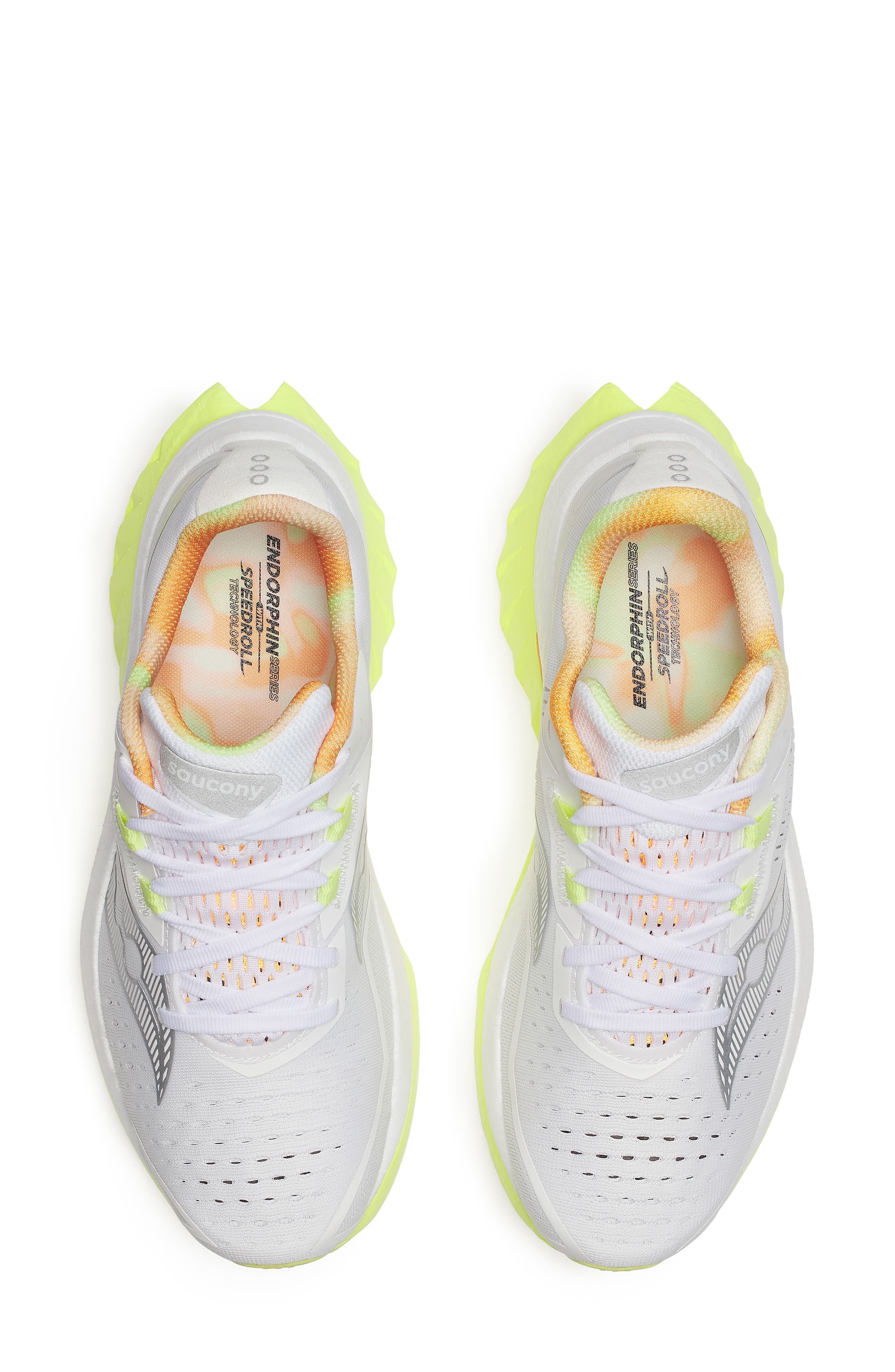 Saucony Endorphin Speed 4 Running Shoe in White/Sunny at Nordstrom - 3