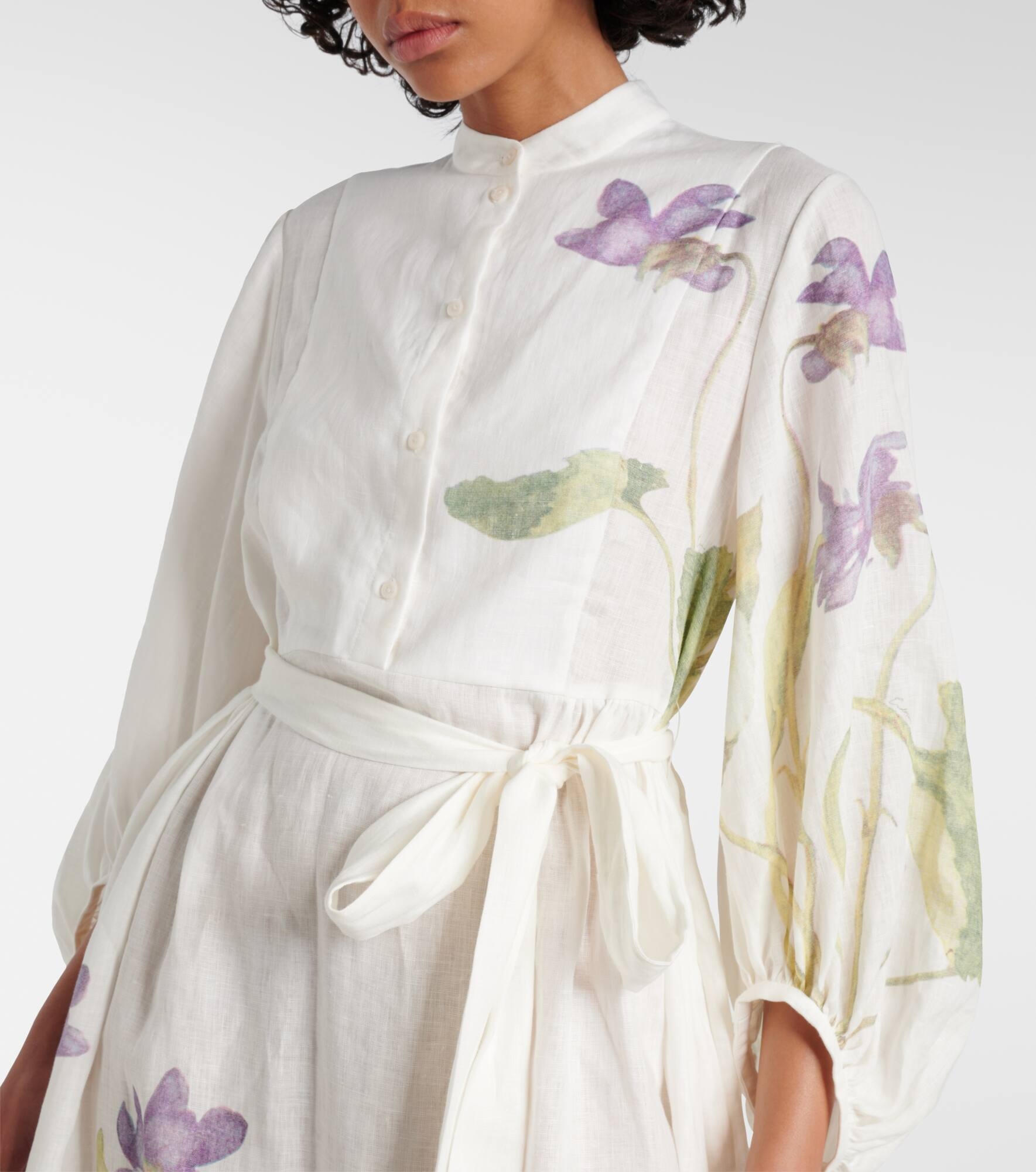 Linen wrap dress - 4