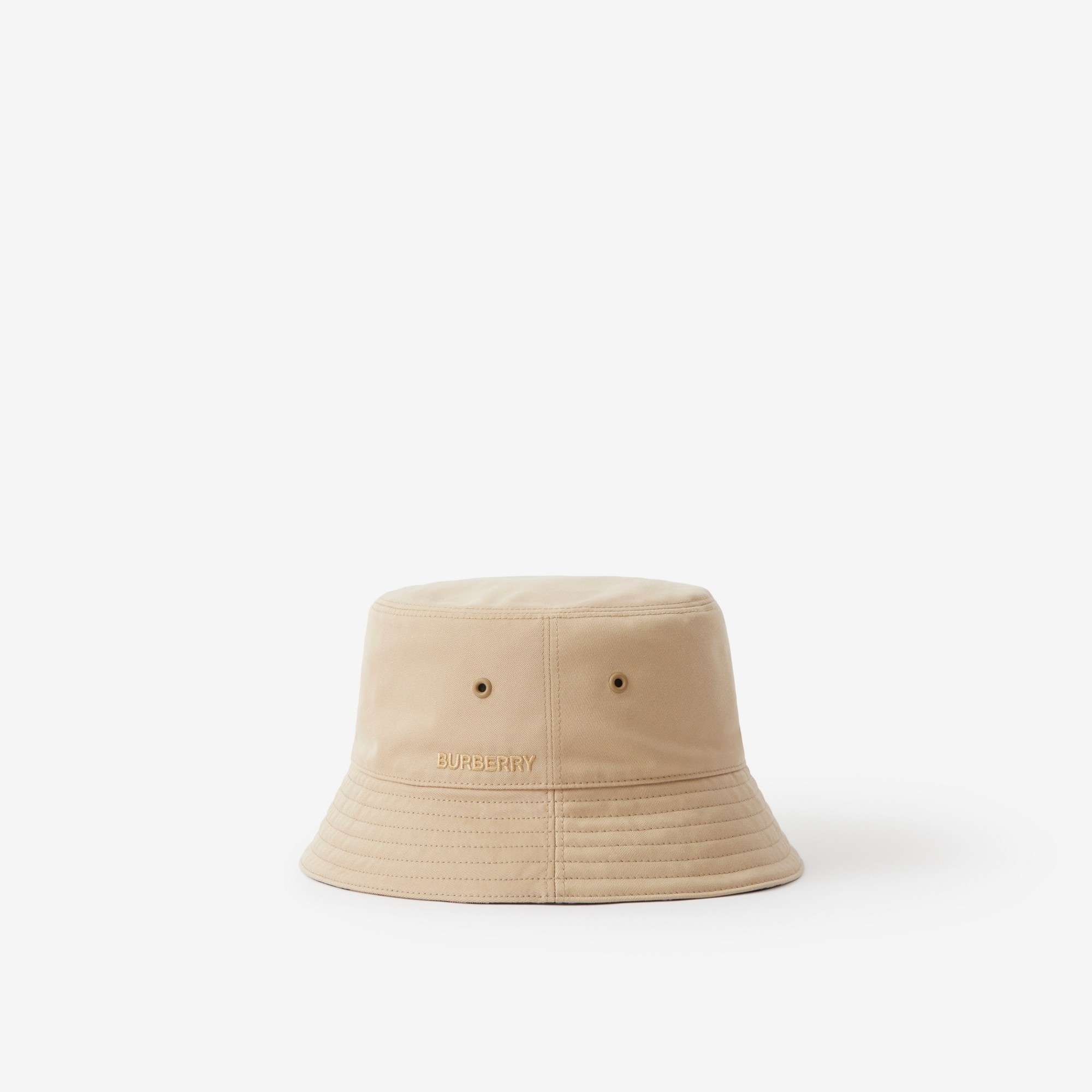 Embroidered Logo Cotton Gabardine Bucket Hat - 2