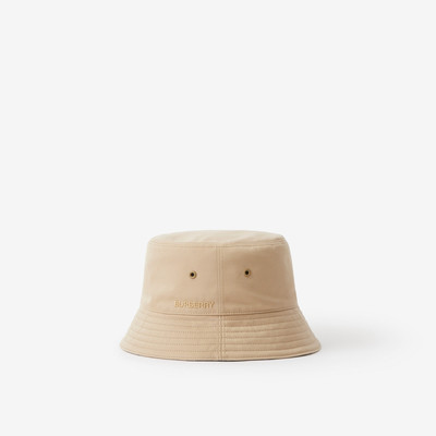 Burberry Embroidered Logo Cotton Gabardine Bucket Hat outlook