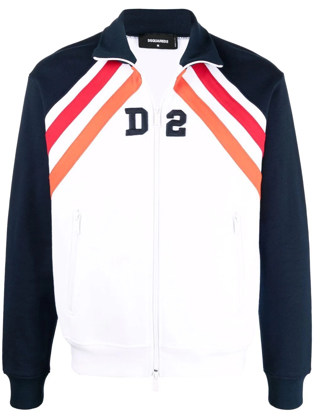 appliqué-logo zip-up sweatshirt - 1