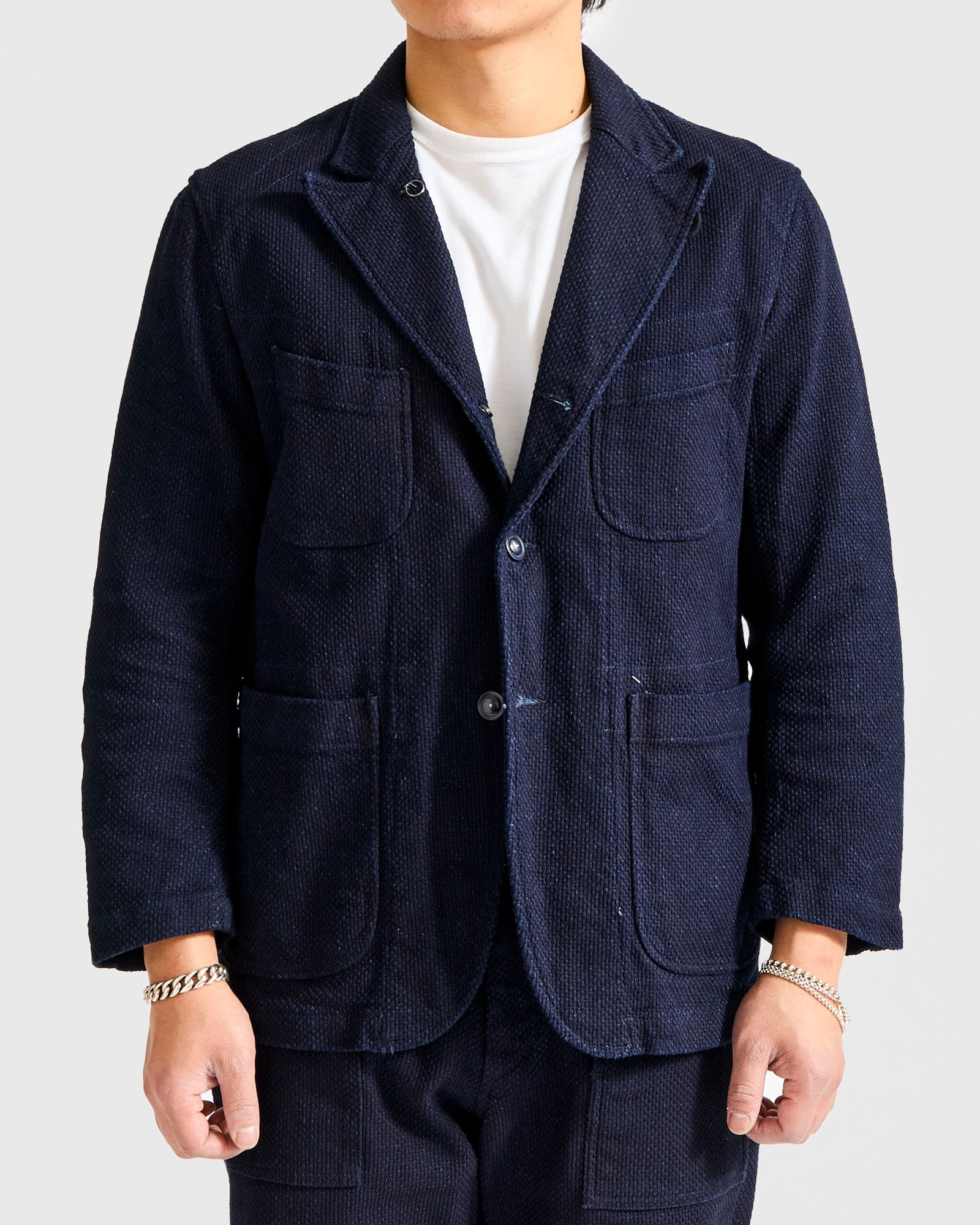 "No-Gi" Bedford Jacket in Indigo Heavyweight Sashiko - 2