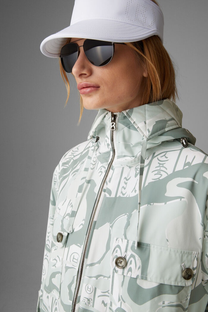Zuma Coat in Misty green/White - 4