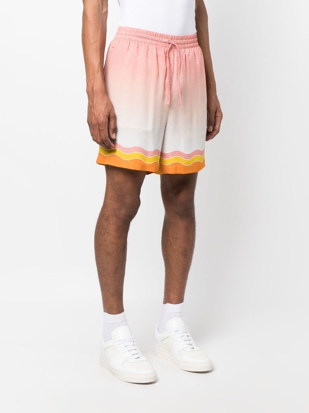 Rainbow Monogram silk shorts - 4