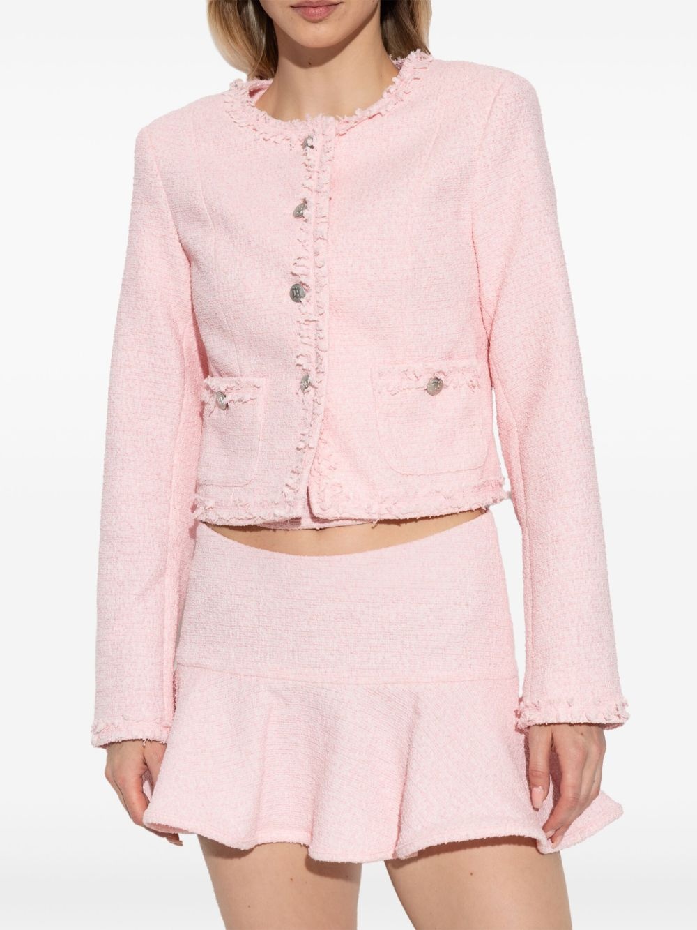 frayed-detailing jacket - 3