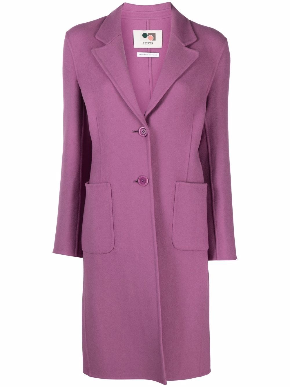 single-breasted midi coat - 1