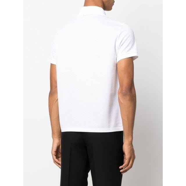 White short-sleeved polo shirt - 4