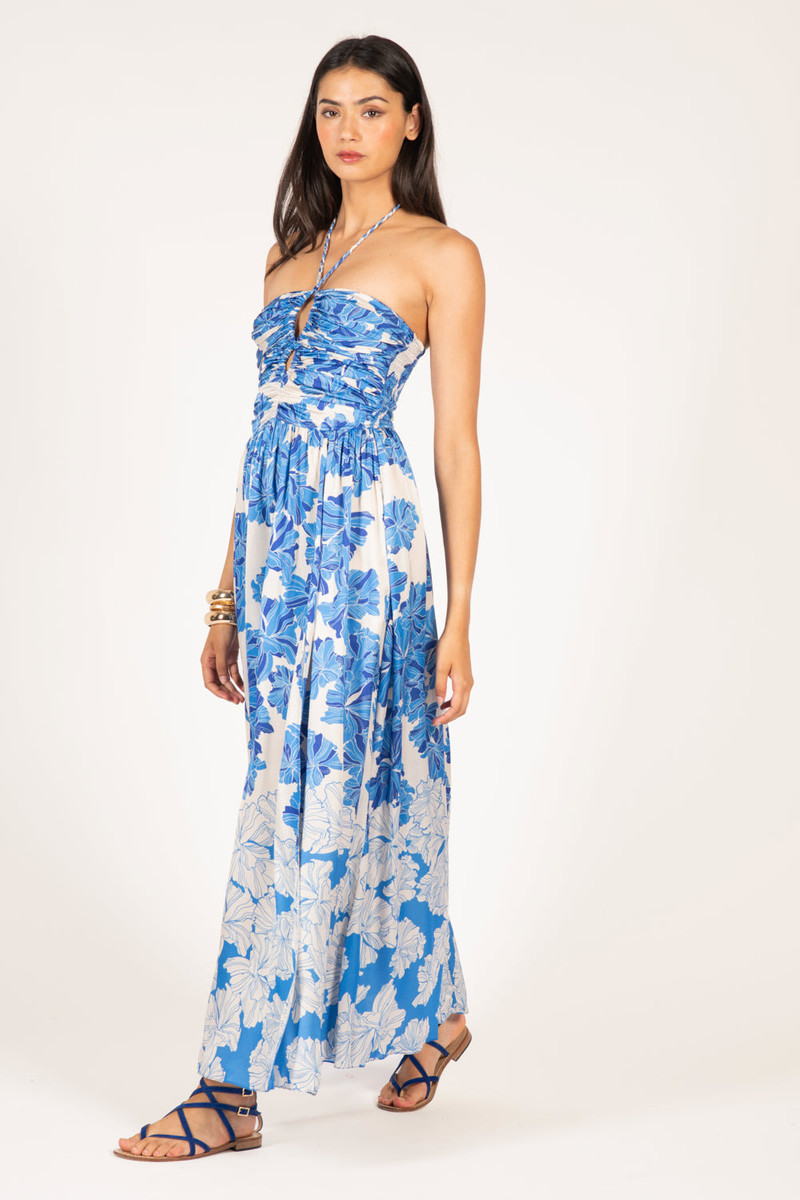 Long Dress Avril - Blue Flower Bunch 6