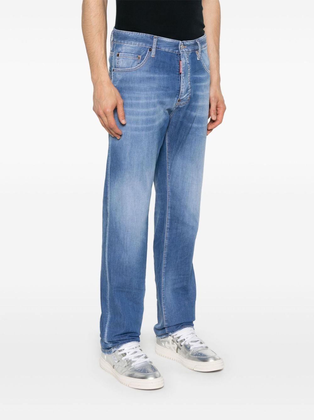 logo-embroidered jeans - 3