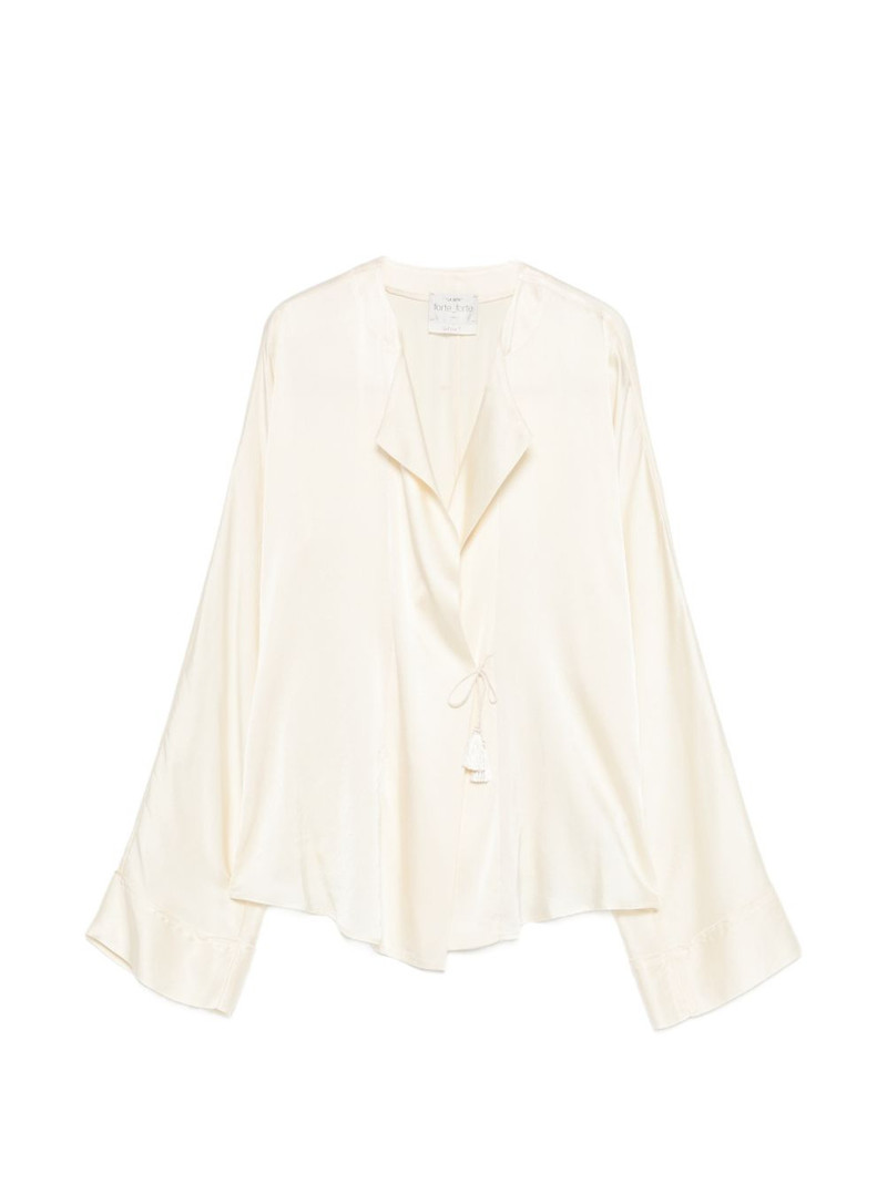 tassel tie-fastening blouse 1