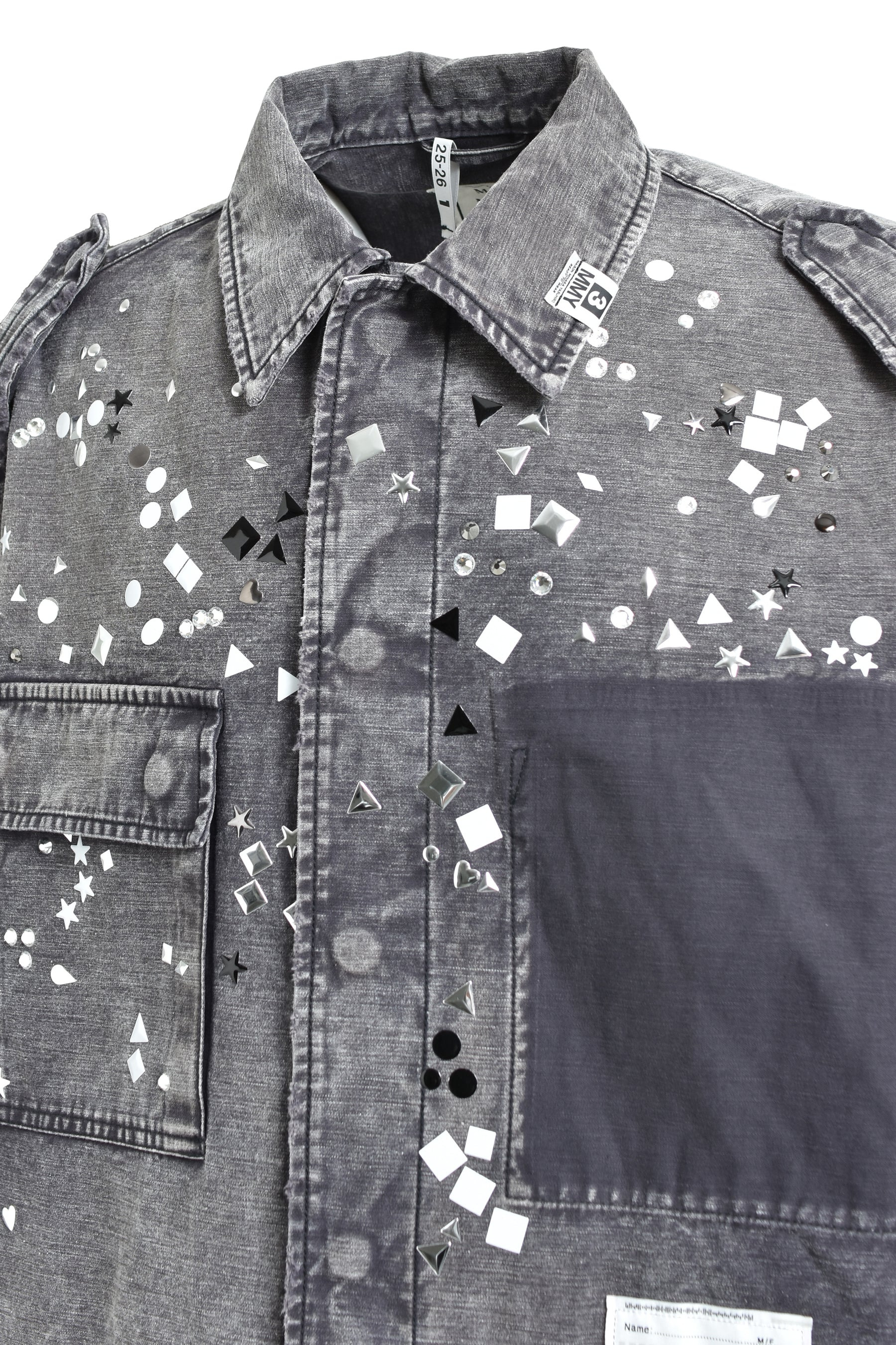 EMBELLISHED MILITARY SHIRTS / BLK - 8