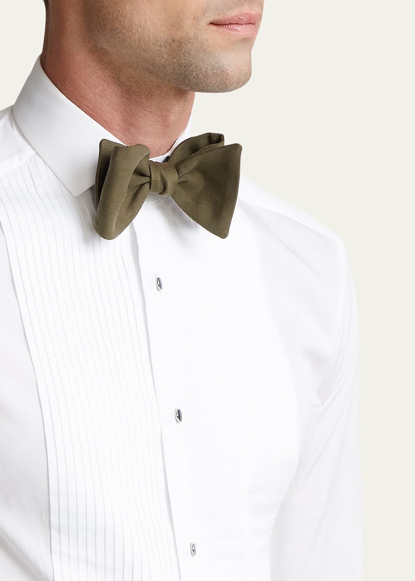 Men's Dexter Pleated-Bib Tuxedo Shirt - 5