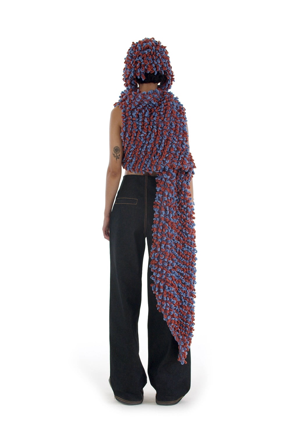 CINIGLIA CROP TOP / azure & coral - 2