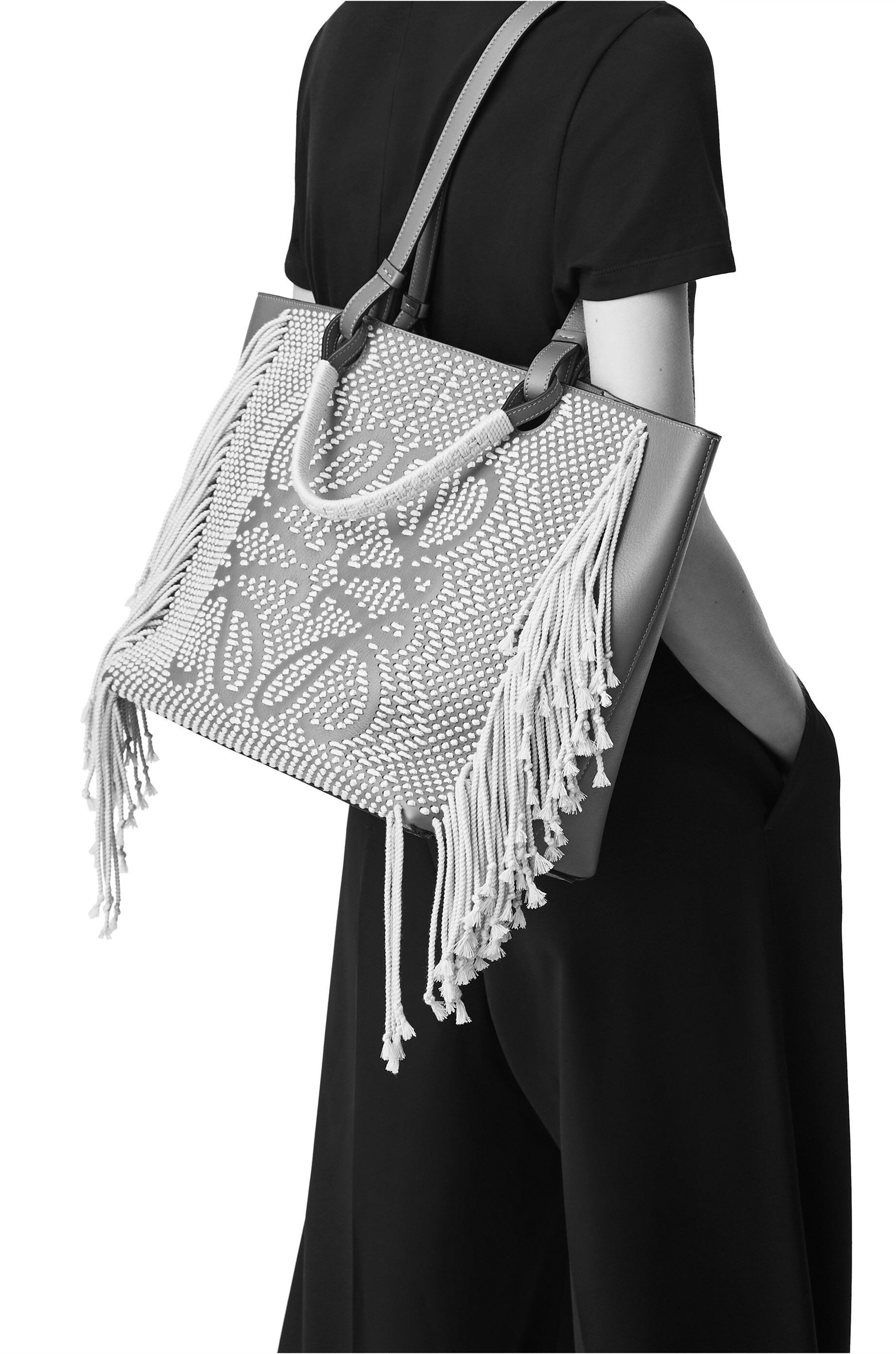 Anagram Tote in cord and classic calfskin - 2