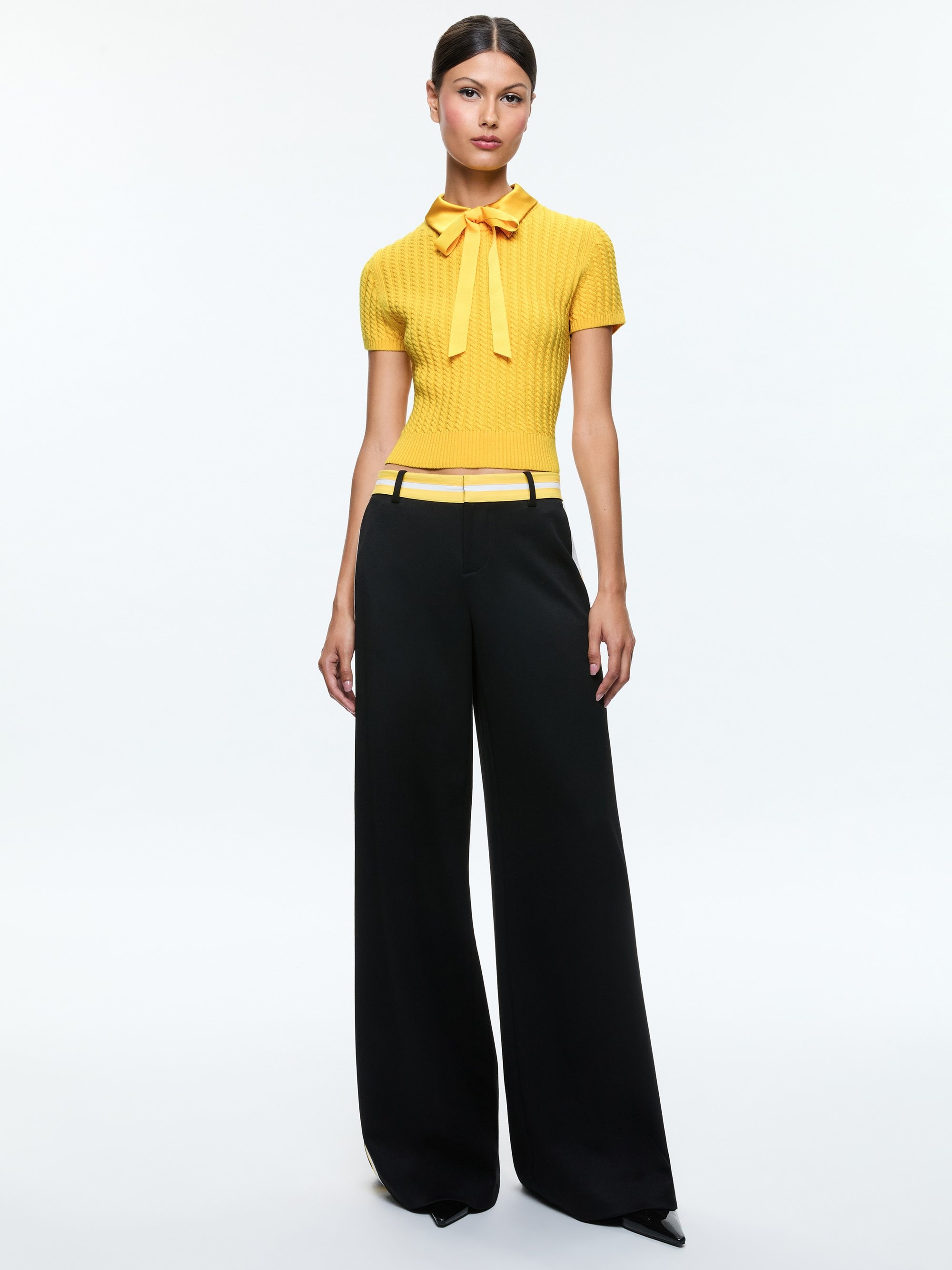ABBOTT SHORT SLEEVE PULLOVER WITH WOVEN COLLAR - 3