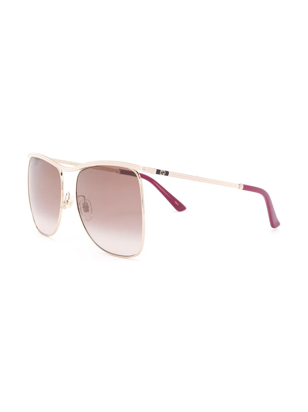 oversized metal-frame sunglasses - 2