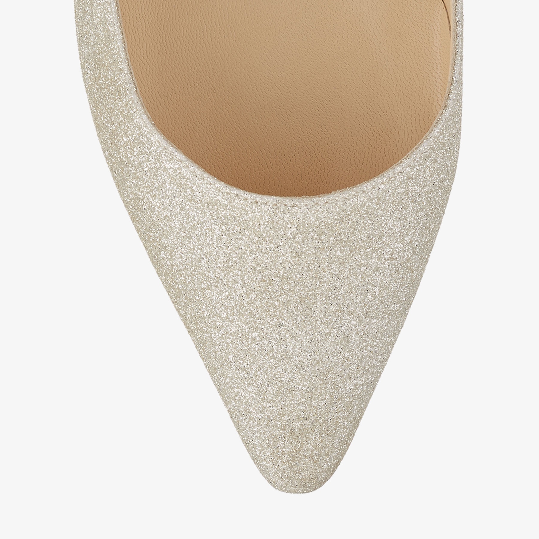 Romy 60
Platinum Ice Dusty Glitter Pointy Toe Pumps - 3