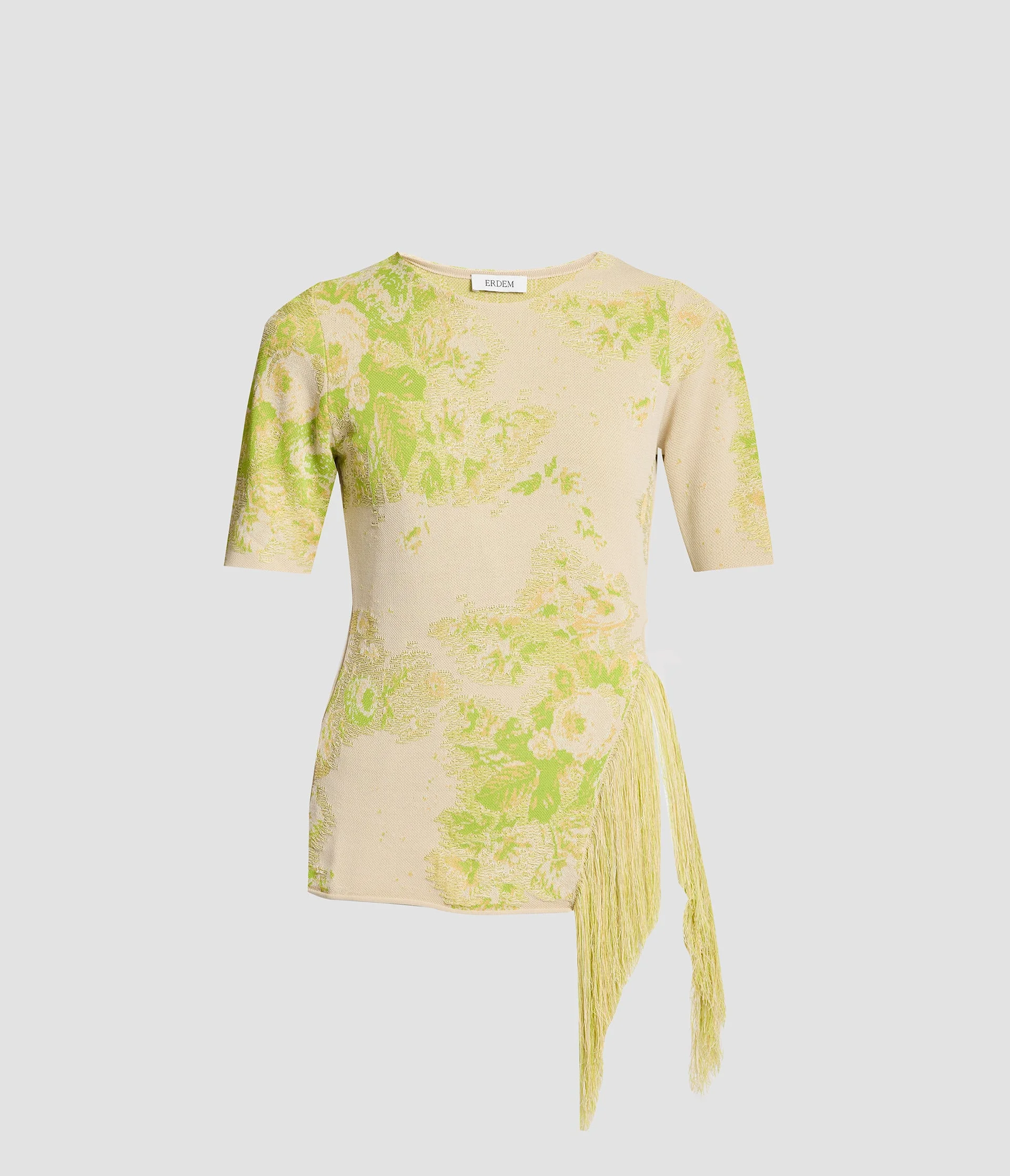FRENCH FRAY SHORT SLEEVE KNIT TOP - 1