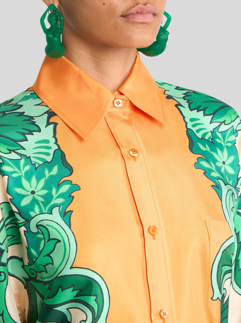 Etro SHIRT WITH SCARF-STYLE FLORAL PRINT AND REAR KNOT outlook