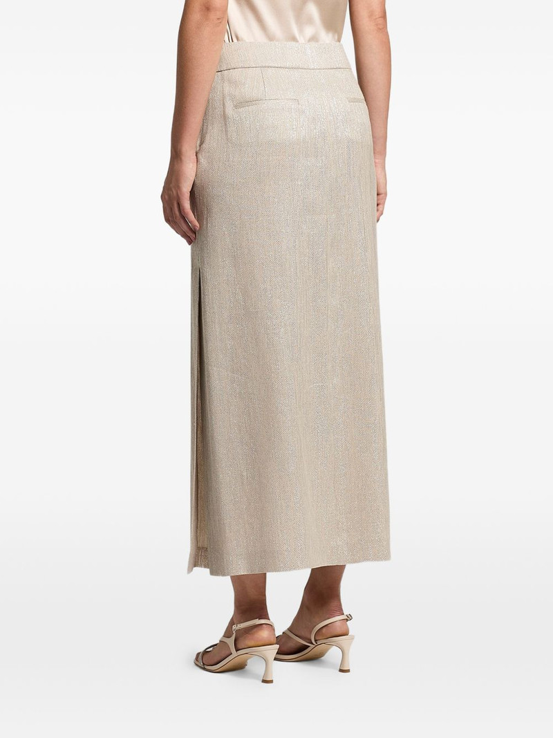 PESERICO side-slit midi skirt outlook