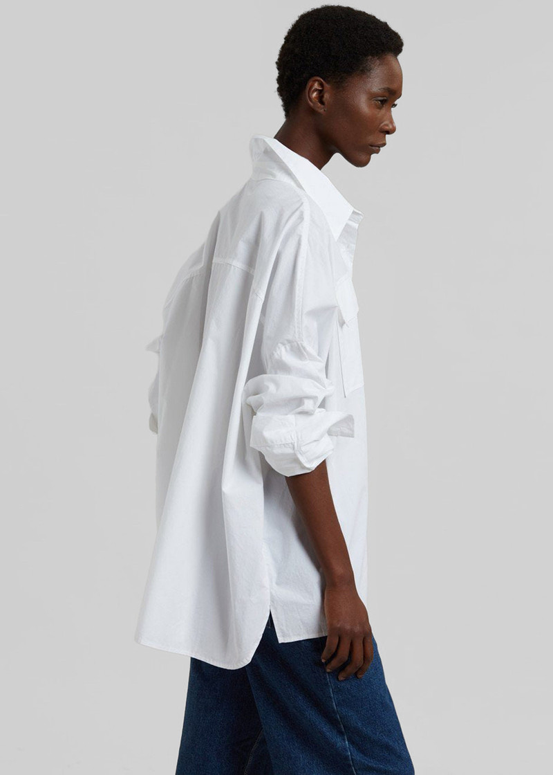 Elara Oversized Shirt - Optic White 6