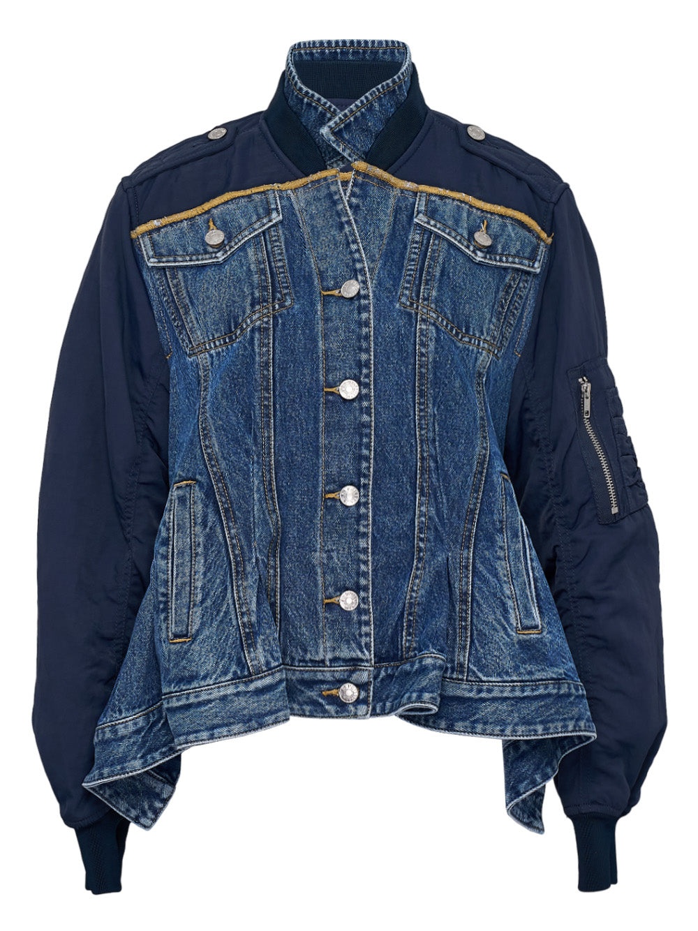 【3.1 Phillip Lim】ハイブリッドデニムフライトジャケット 3.1 Phillip Lim Hybrid Denim Flight Jacket | club21 | REVERSIBLE