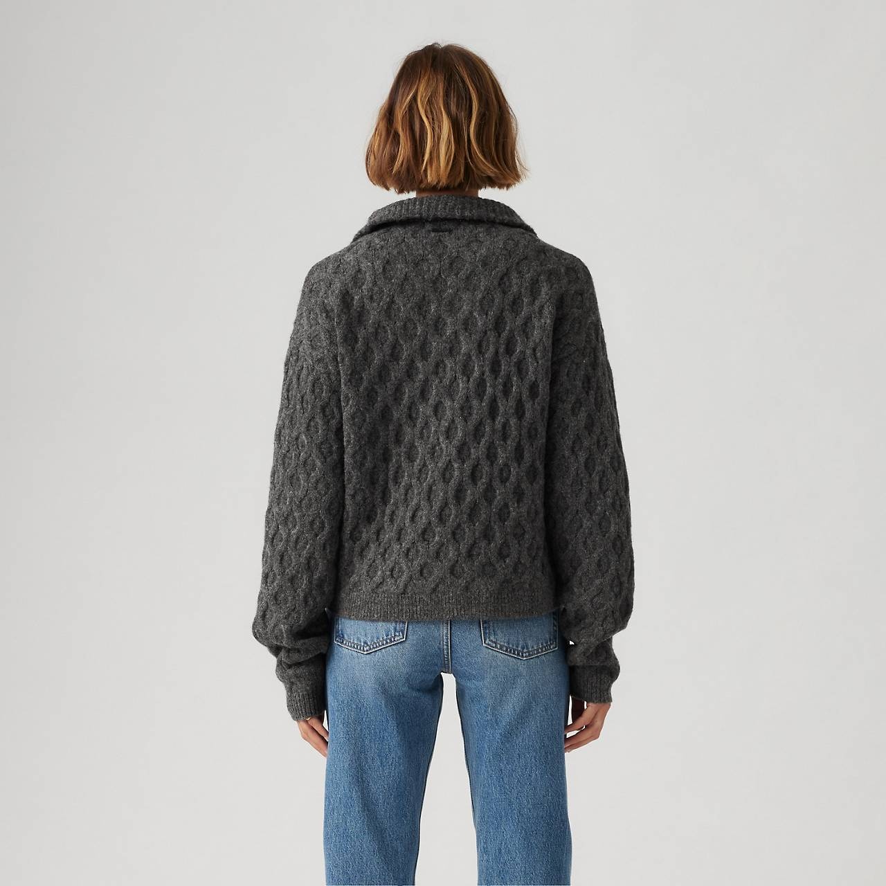 1/4 ZIP CABLE SWEATER - 3
