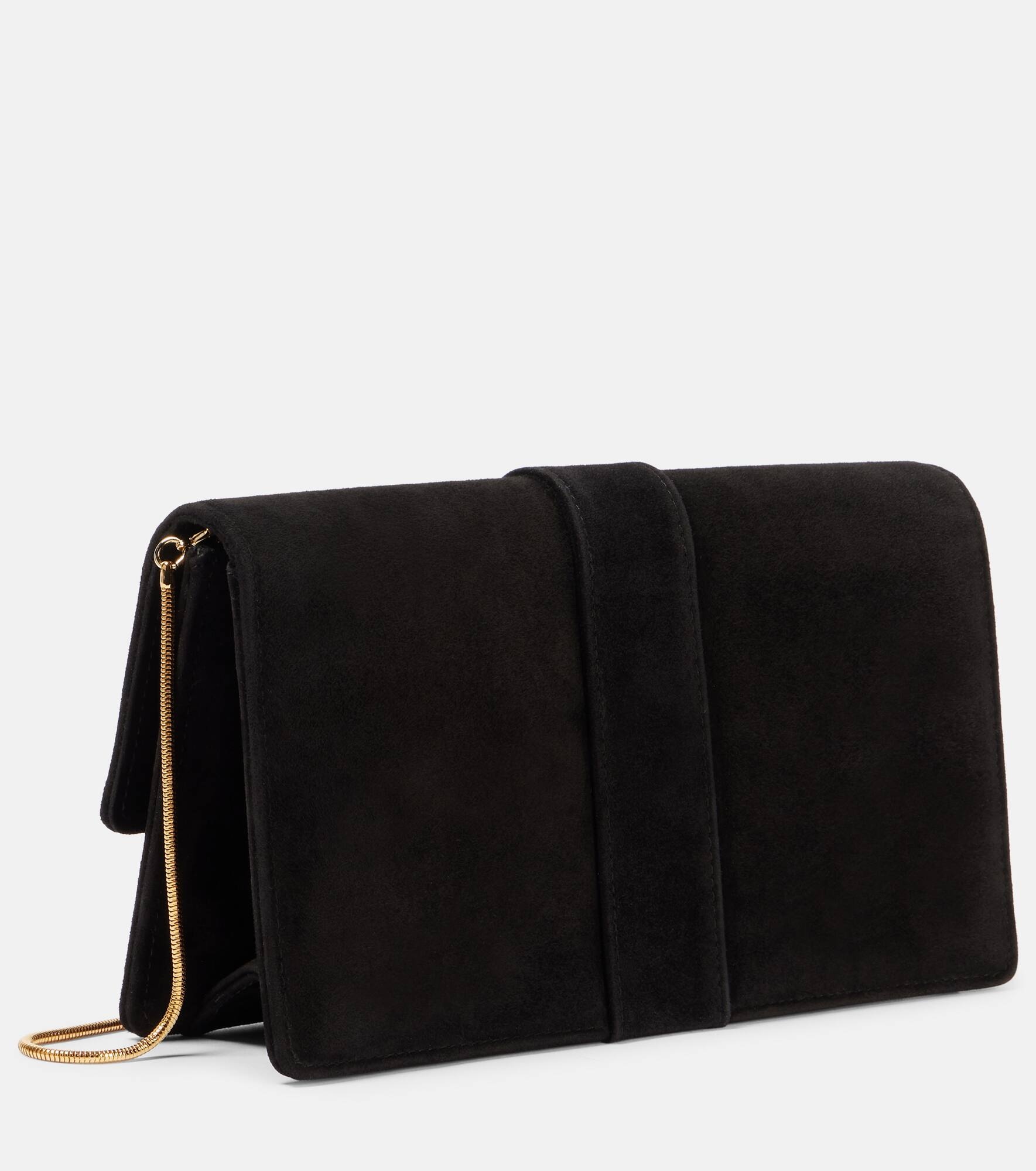Capri embellished suede clutch - 4