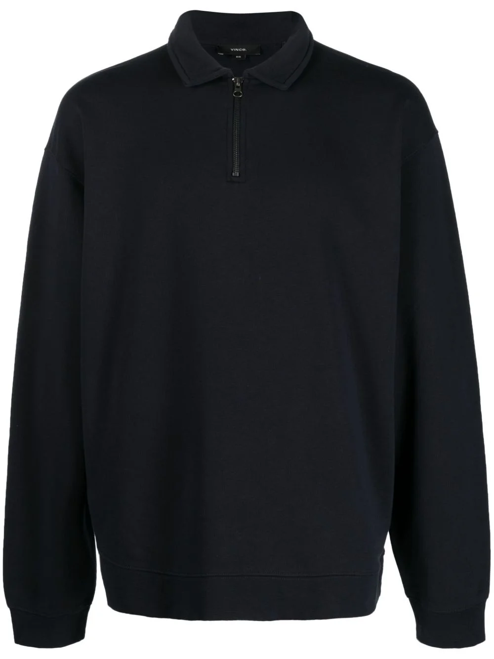 zip-detail cotton sweatshirt - 1