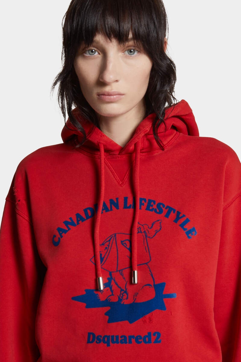 WASHED AND DESTROYED JUST RIGHT FIT HOODIE - 5