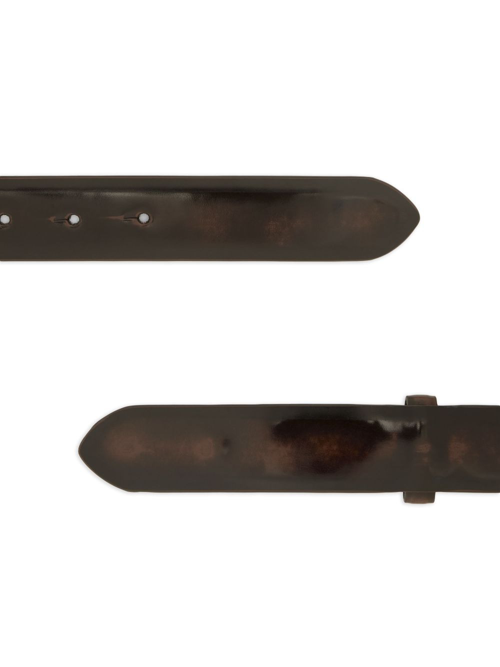 pointed-tip leather belt - 2