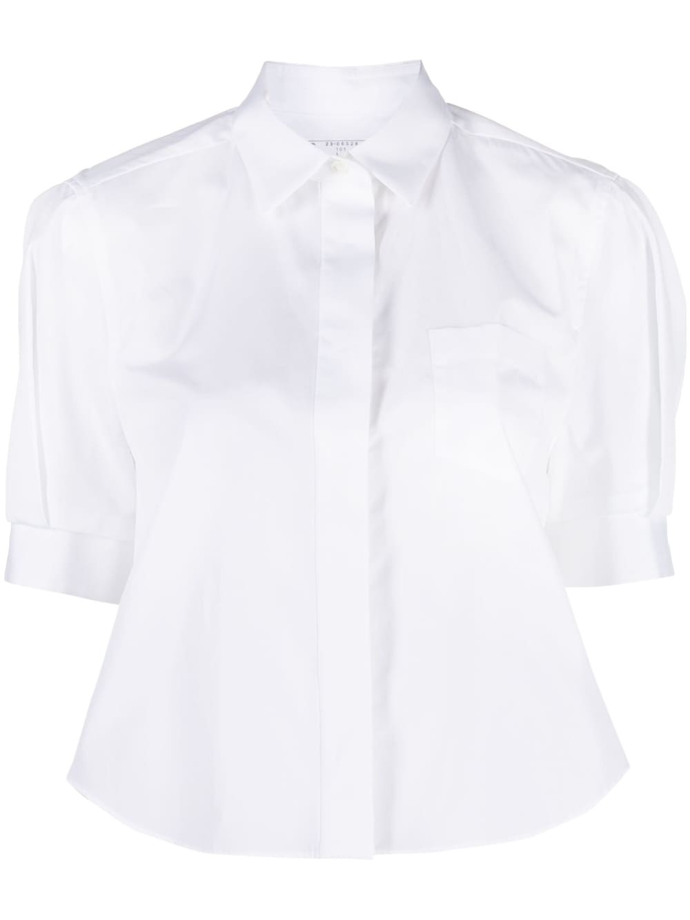 short-sleeve cropped shirt - 1