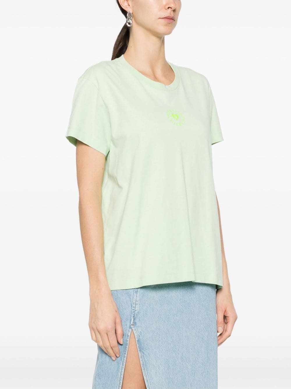Stella McCartney Lovestruck Logo cotton T-Shirt | REVERSIBLE
