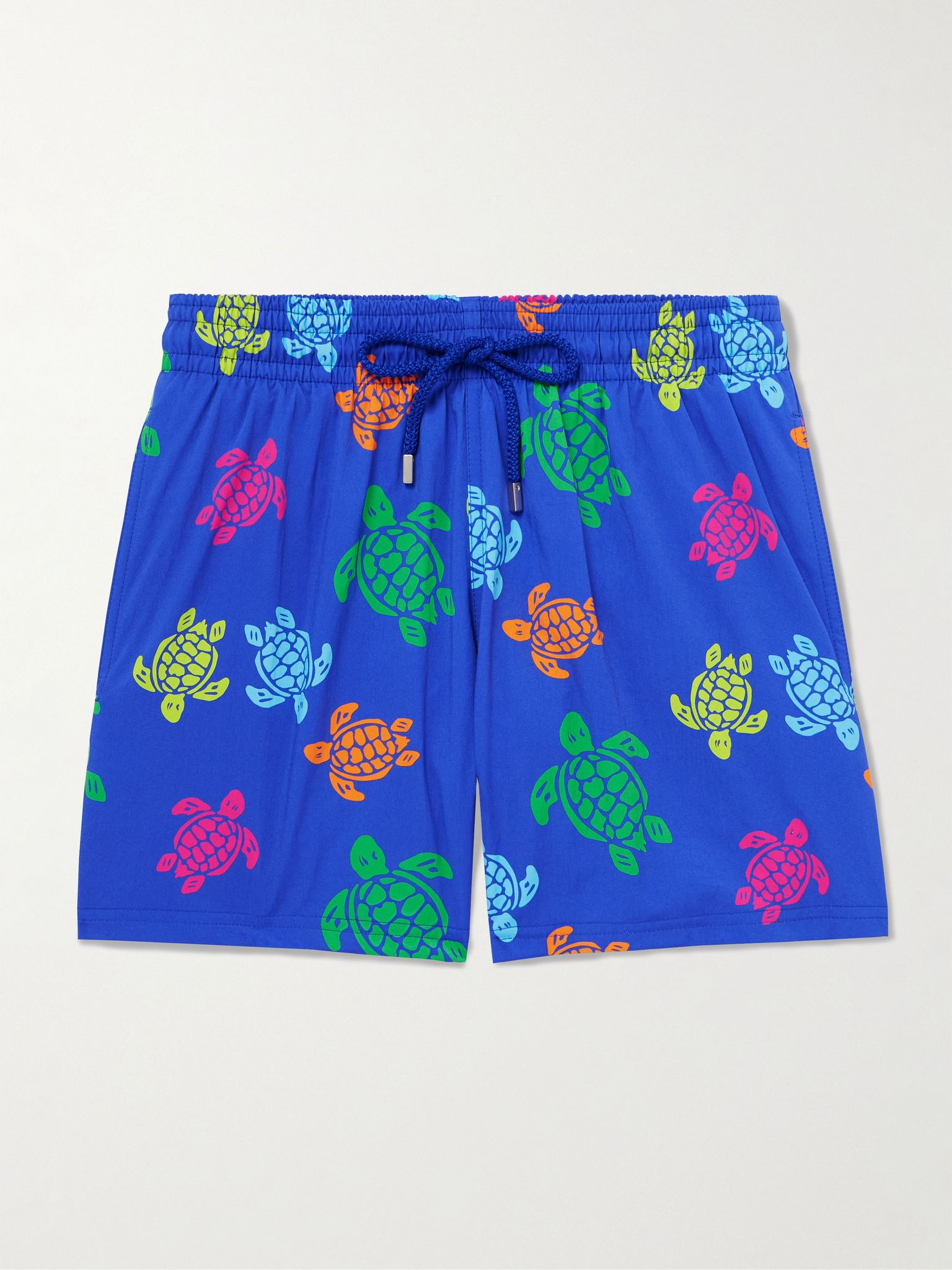 Moonrise Straight-Leg Mid-Length Printed Swim Shorts Blue - 1
