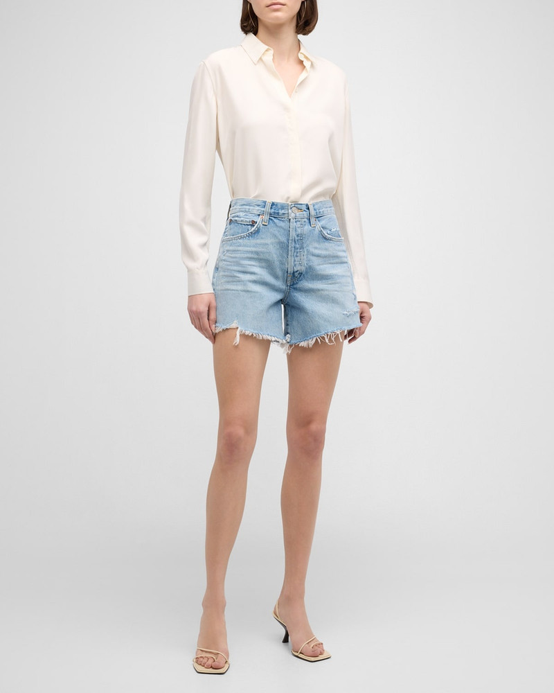 AGOLDE Parker Long Frayed Shorts outlook