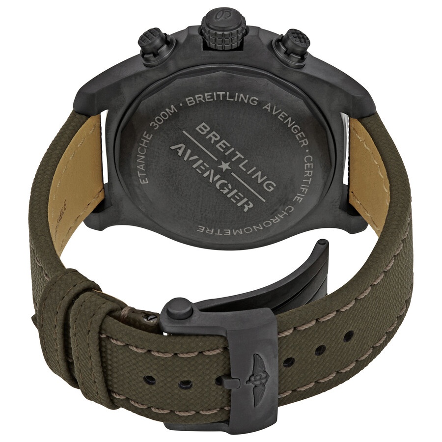 Breitling Avenger Night Mission Chronograph Automatic Chronometer Khaki Green Dial Men's Watch V1331 - 3