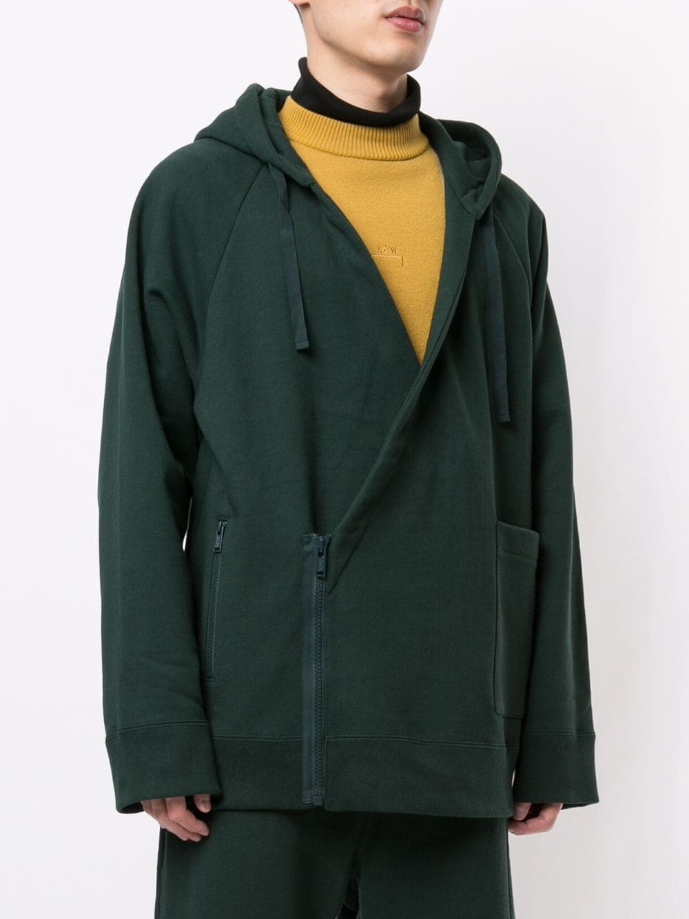 asymmetric drawstring hoodie - 3