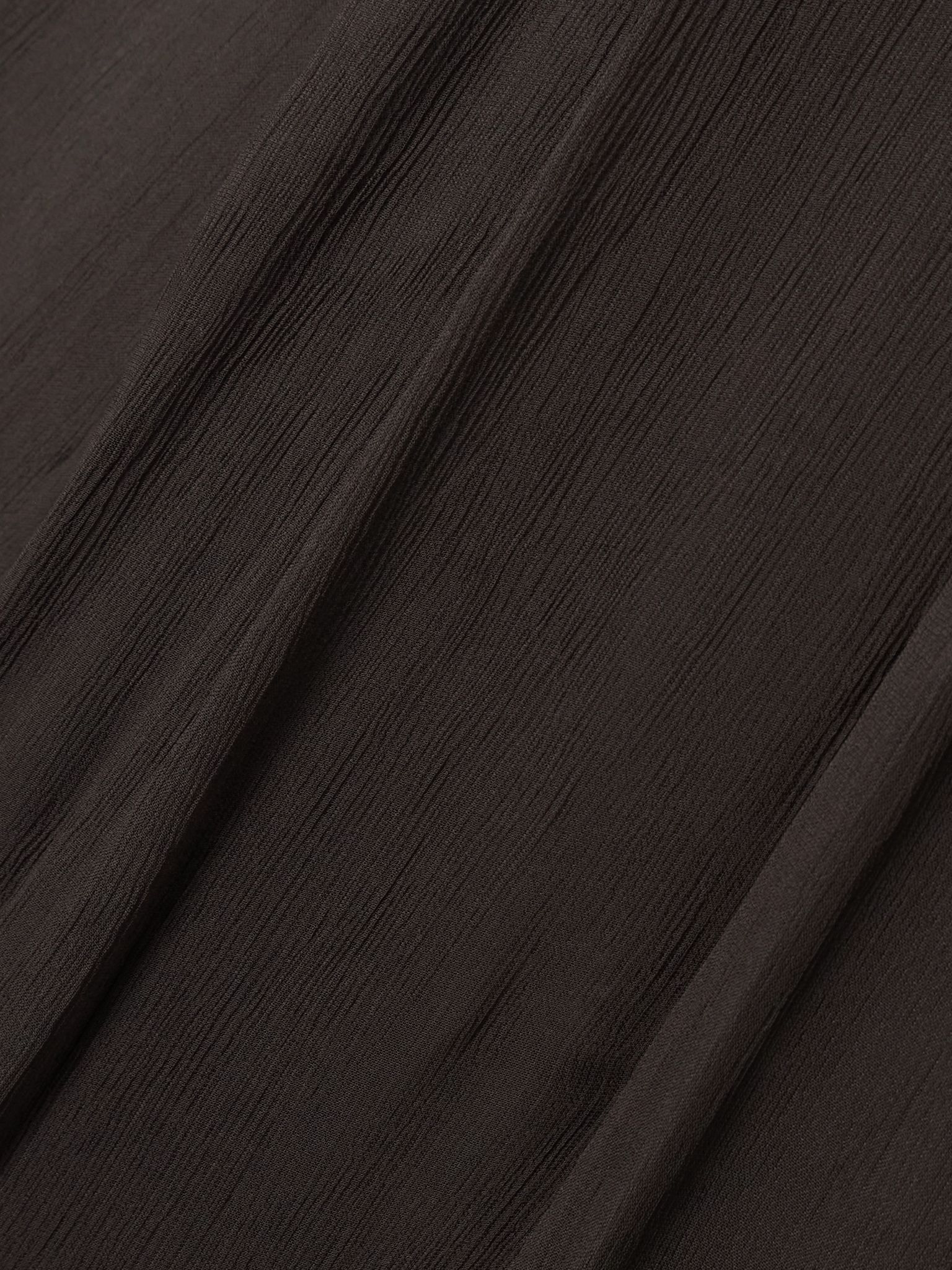 Esther cutout gathered crepon maxi dress Dark brown - 4