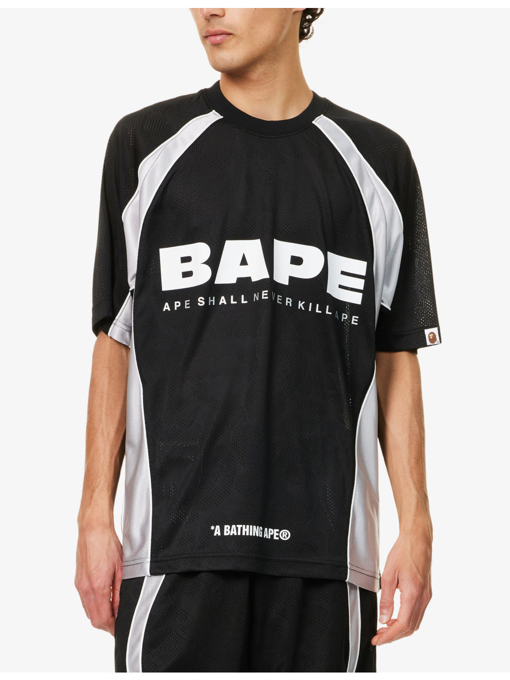 Logo-Print Jacquard Football Jersey T-Shirt - 3