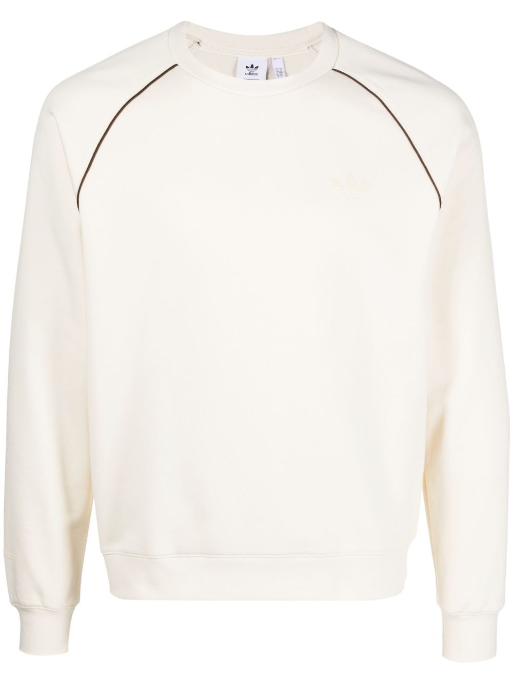 stripe-detail crew-neck sweatshirt - 1