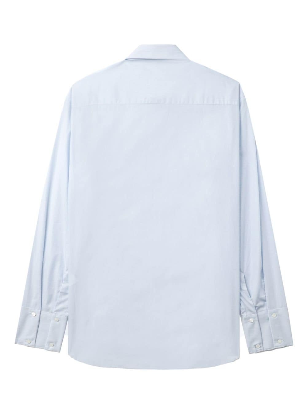 classic collar pinstriped cotton shirt - 6